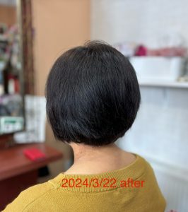 キュビズムカットのアフター